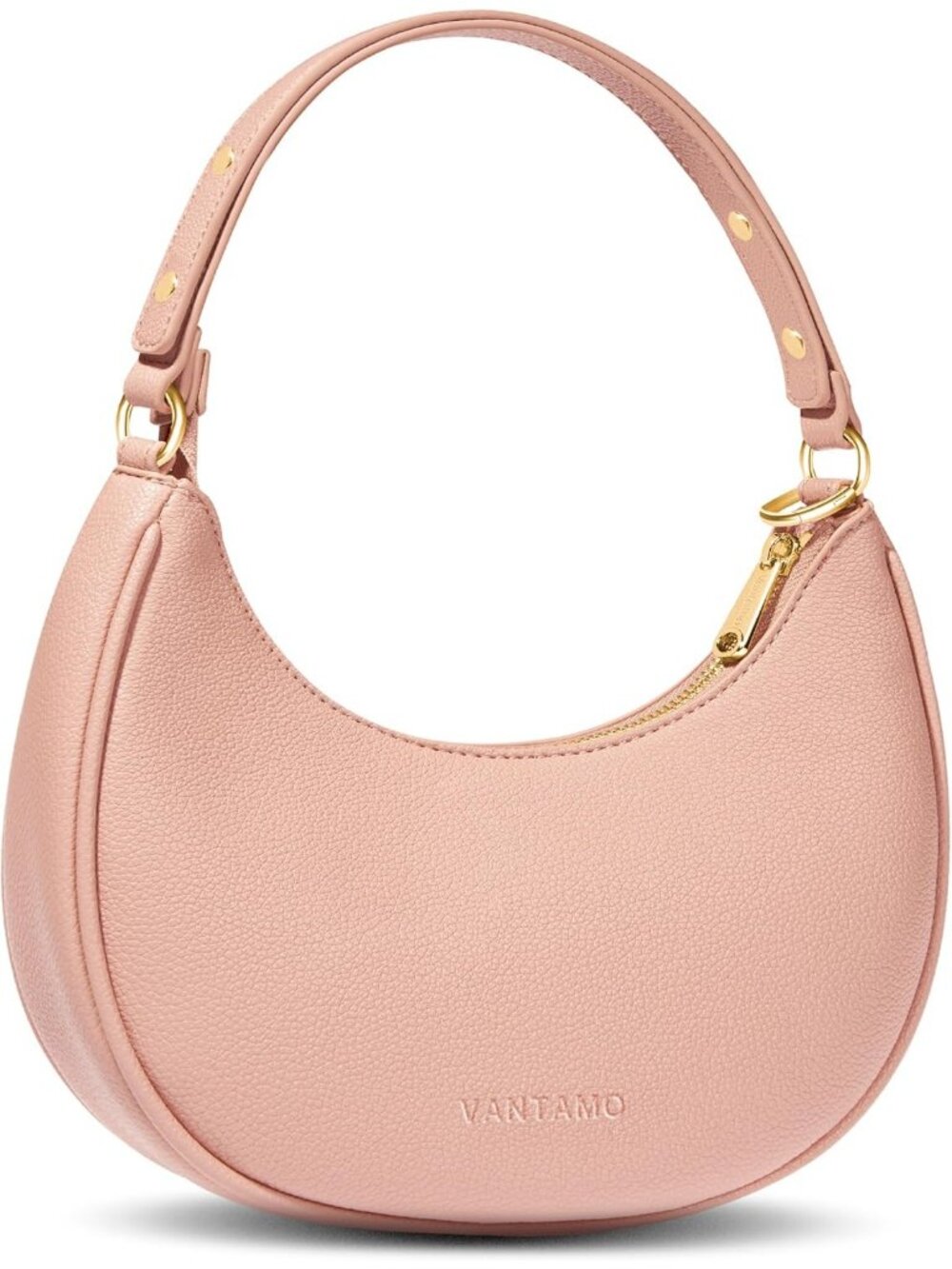 Women's Blush RFID Half Moon Anti Theft Clutch Purse Imported Crossbody Bag